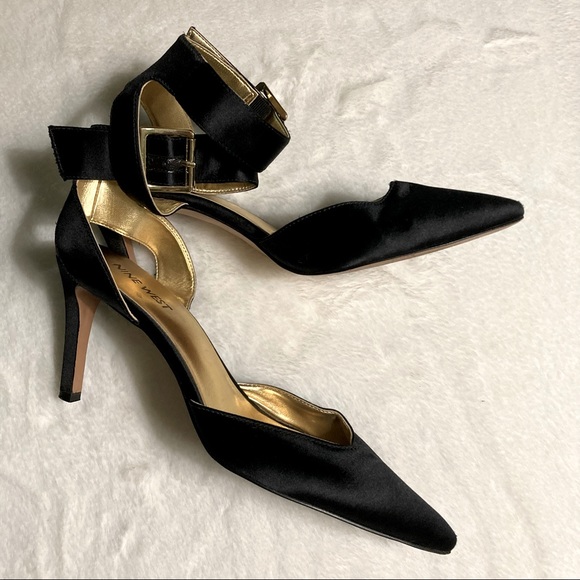 Nine West Black Satin Heels - Picture 2 of 15